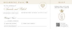 sofia-stat-16-41 |  3.5 x 8.5" boarding Pass RSVP: sofia-stat-16-41 | GOLD passport wedding invitation suite