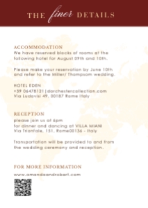 sofia-stat-16-44 | A5 Details Card: sofia-stat-16-44 | USA red passport wedding invitation suite