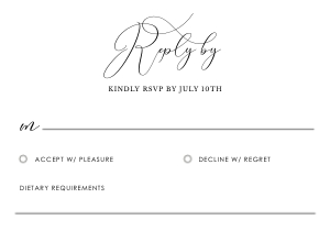 ella-stat-50-13 | 5x3.5" RSVP Card: ella-stat-50-13-set |  Wedding Invitation  Suite - D1