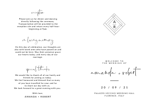 giulia-stat-30-03 | wedding program A4 open: giulia-stat-30-03 - Modern Geometric Wedding Program