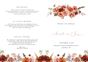 scarlett-stat-39-03 | wedding program A4 open: scarlett-stat-39-03 | wedding program