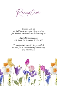 cloe-stat-53-14 | Reception Card 4x6": cloe-stat-53-14-set | Wedding Invitation  Suite - D2