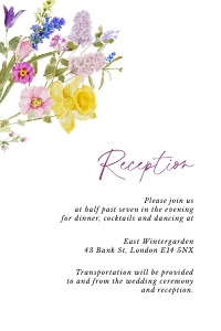 cloe-stat-53-13 | Reception Card 4x6": cloe-stat-53-13-set | Wedding Invitation  Suite - D1