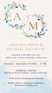 azzurra-evite-17-02 | Dusty Blue Wedding Invitation design preview