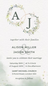 flora-evite-06-03 | Rustic Wedding invitation with details: flora-evite-06-03 | Rustic Wedding Invitation