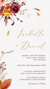 ambra-evite-15-02 | wedding invitation with details: ambra-evite-15-02 | Fall Wedding Invitation Evite