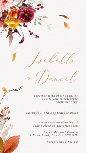 ambra-evite-15-02 | Fall Wedding Invitation Evite design preview