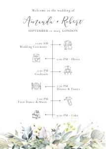 flora-stat-06-14 | single - program fan: flora-stat-06-14 | wedding program fan