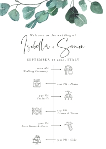 luisa-stat-23-15 | single - program fan: luisa-stat-23-15 | wedding program fan