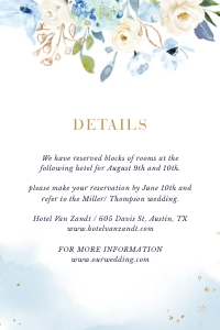 azzurra-stat-17-02 | 4x6 " - Details Card: azzurra-stat-17-02-set | Wedding Invitation Suite