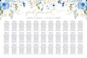 azzurra-stat-17-08 |  36x24" seating chart: azzurra-stat-17-08 | seating chart landscape