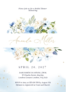 azzurra-stat-17-16 | Bridal Shower Invitation: azzurra-stat-17-16 | Bridal shower invite