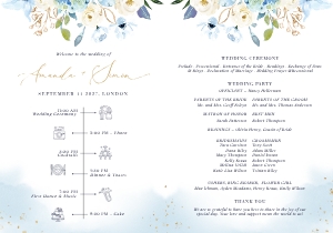 azzurra-stat-17-15 | 10x7" foldable program fan: azzurra-stat-17-15 | wedding program fan