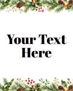 Christmas Sign 8x10- 140: Christmas Sign 5x7 - 140