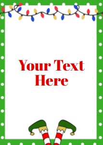 Elf Sign 5x7 - 142a: Elf Sign 142a