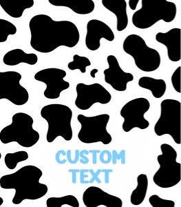 Cow print place card 160c: Cow Print Place Card 160c