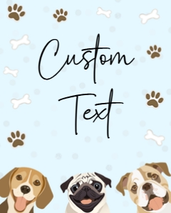 Let's Pawty Sign 8x10 - 180c: Let's Pawty Sign 5x7 and 8x10 180c