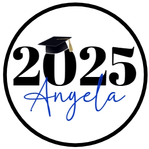 Graduation Circle Template 1: Graduation Confetti Template 1