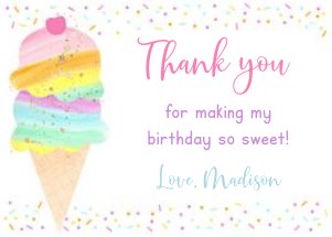 Ice Cream Thank You design preview