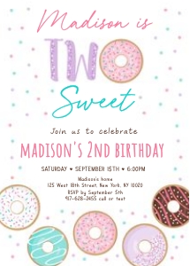 Donut Two Sweet design preview
