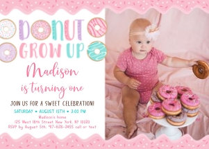 Donut Photo Invite design preview