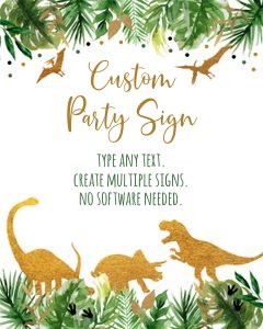 Dinosaur Custom Sign design preview