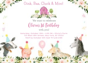 Farm Birthday Invite6 design preview