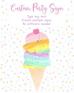 Ice Cream Custom Sign: Ice Cream Custom Sign