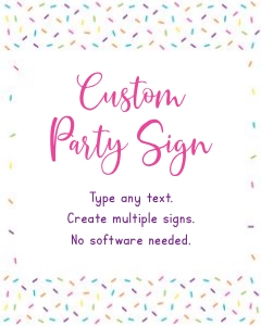 Sprinkle Custom Sign design preview