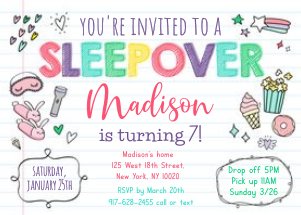 Sleepover Invite4 design preview