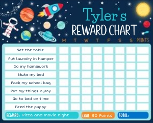 Space Reward Chart design preview