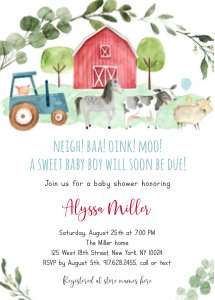 A511 Shower Invite design preview