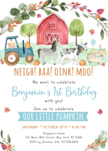 A511 Fall Farm Birthday design preview