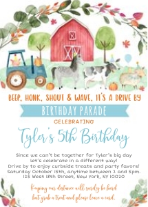 A511 Drive By Birthday design preview