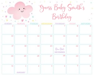 A592 Calendar design preview