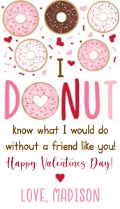 Valentine Donut Tag design preview
