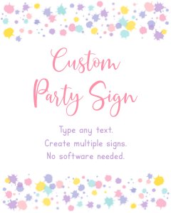 A215 Pastel Custom Sign design preview