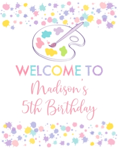 A215 Pastel Welcome Sign design preview