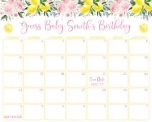 A613 Calendar design preview