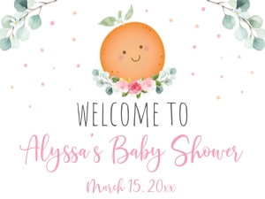 A535 Large Welcome Sign Pink: A535 Large Welcome Sign Pink