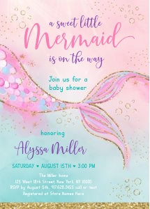 A627 Shower Invite design preview
