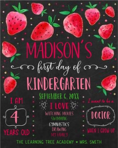 Strawberry School Sign2 design preview