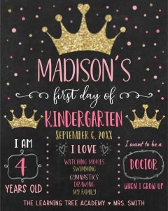 Princess School Sign2 design preview