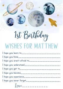A631 Blue Birthday Wishes design preview