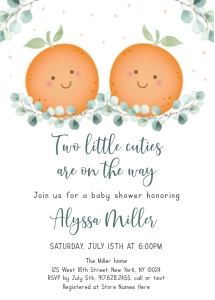 A525 Twin Boy Invite: A525 Twin Boy Invite