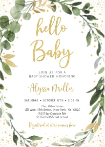 A529 Shower Invite design preview