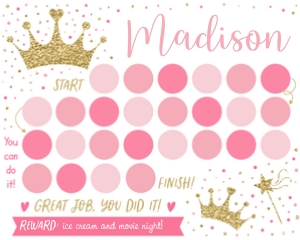 Princess Sticker Chart design preview