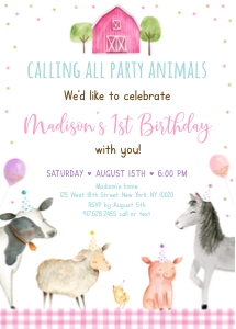 A629 Invite Pink design preview