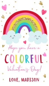 Valentine Rainbow Tag design preview