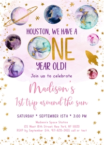A586 One Year Old Invite design preview